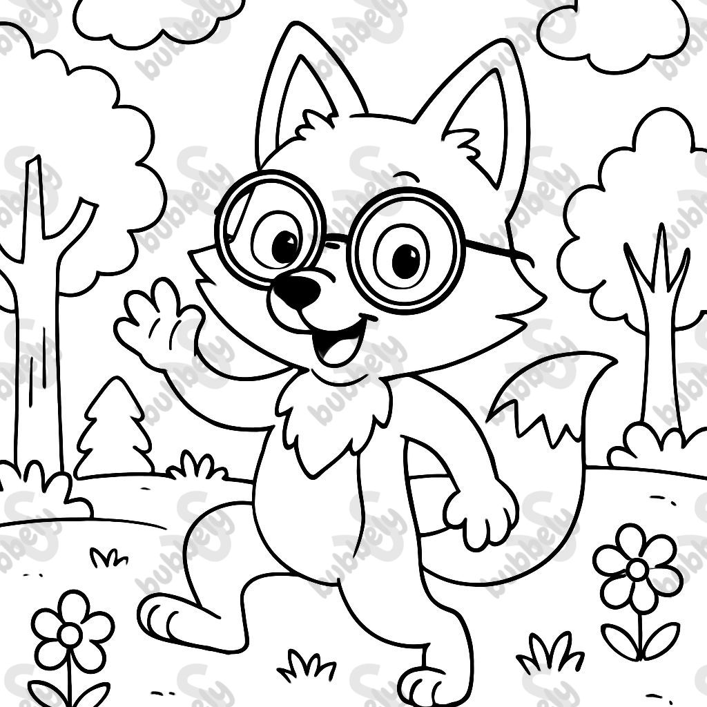 zorro con gafas zorro con gafas