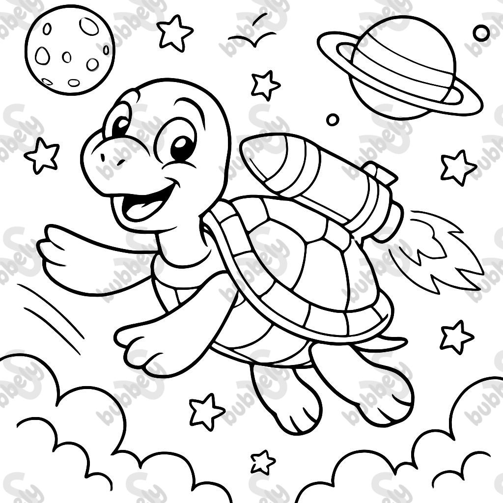 Schildkröte mit Raketenantrieb Schildkröte mit Raketenantrieb