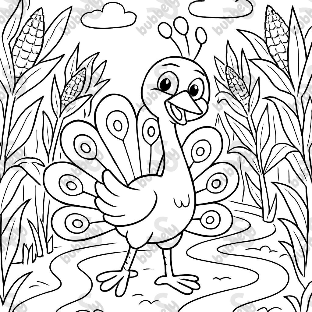 un pavo real en un laberinto de maíz un pavo real en un laberinto de maíz