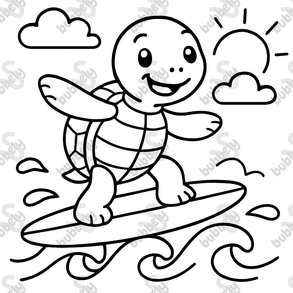 a surfing sea turtle a surfing sea turtle