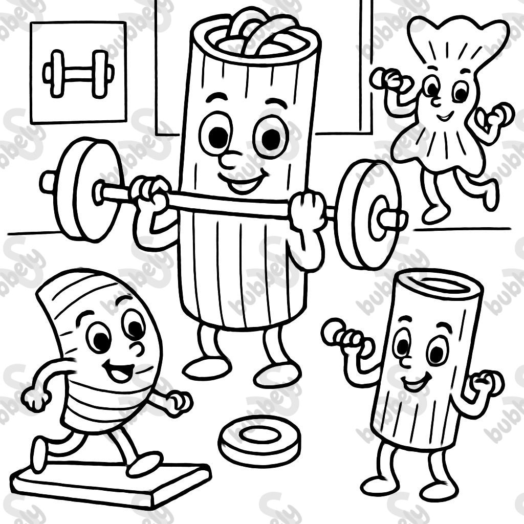 différents types de pâtes dans la salle de sport différents types de pâtes dans la salle de sport