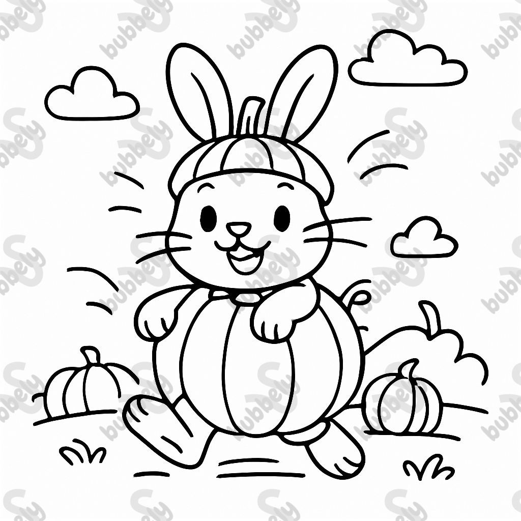 un lapin déguisé en citrouille un lapin déguisé en citrouille