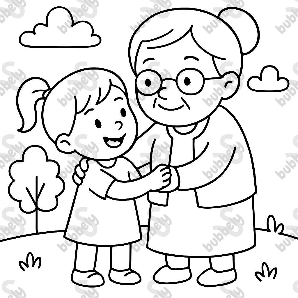 a four year old girl with her grandma a four year old girl with her grandma