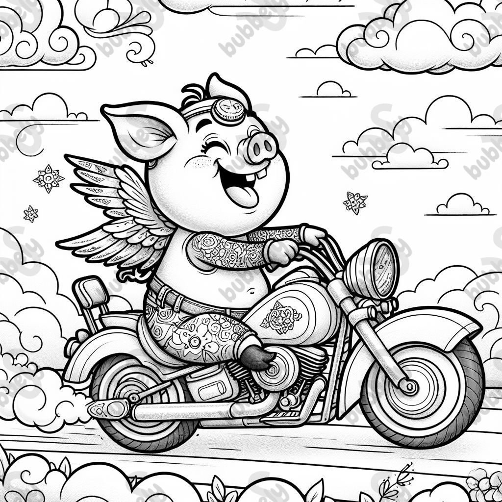 motorcycle tattoo pig motorcycle tattoo pig