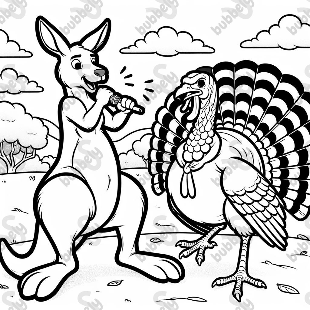 canguro haciendo beatboxing pavo canguro haciendo beatboxing pavo