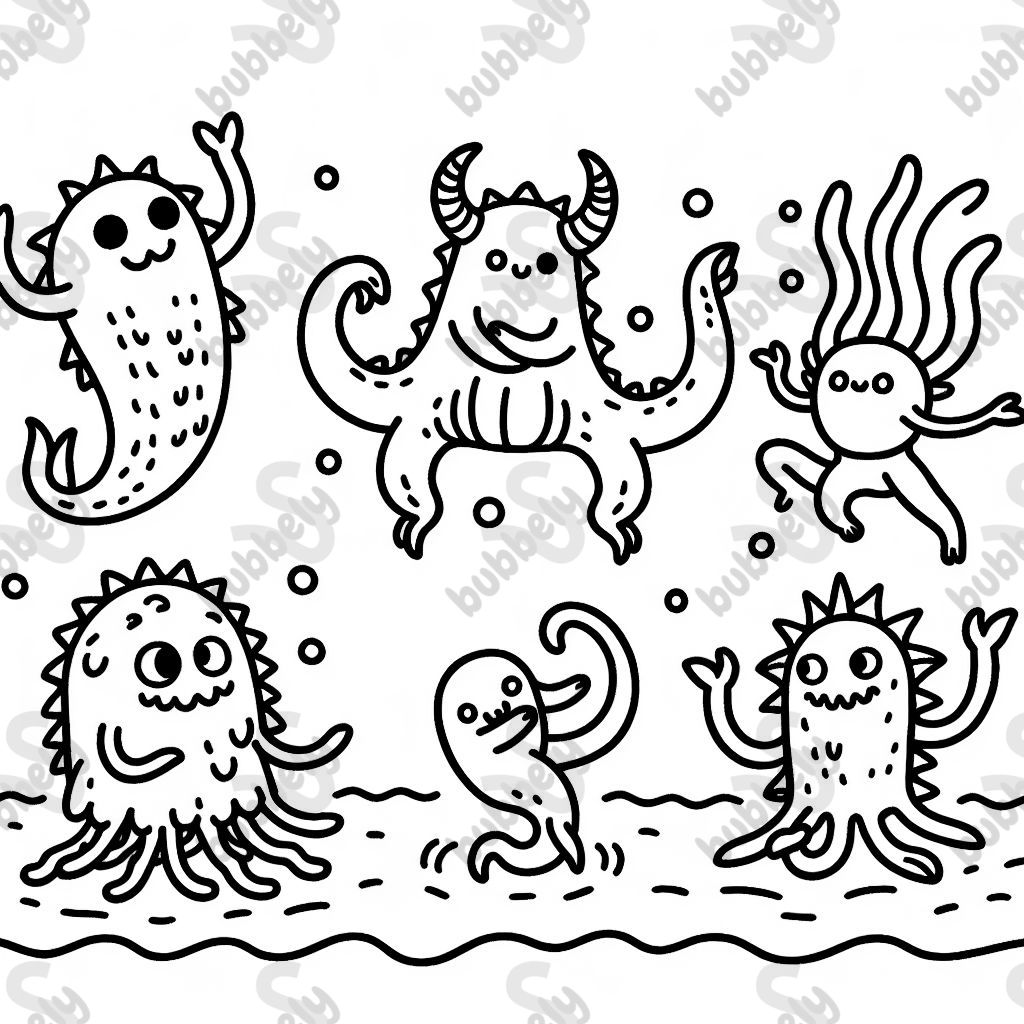 Meeresmonster tanzen