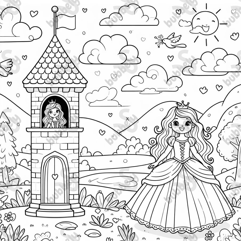 princesse dans la tour princesse dans la tour