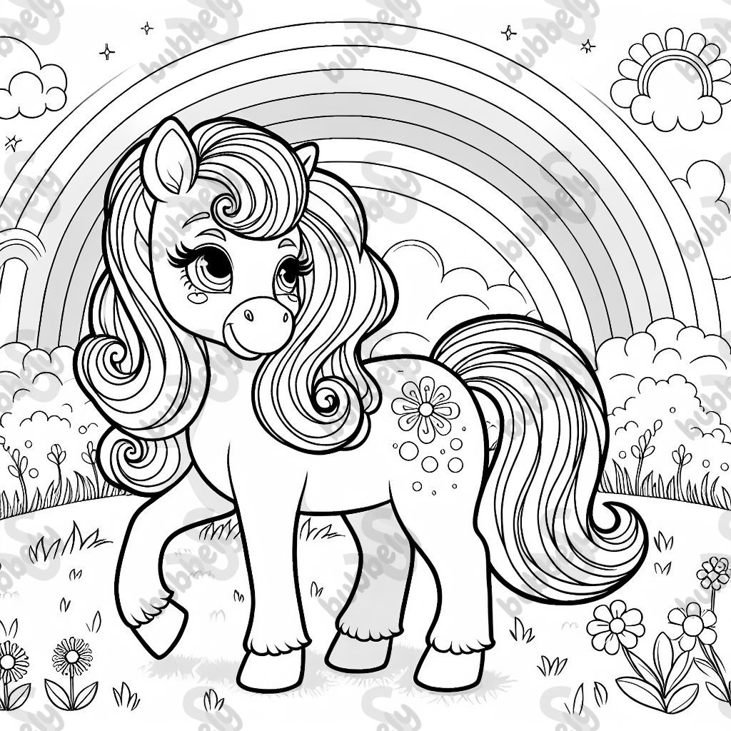 jolie dame cheval arc-en-ciel jolie dame cheval arc-en-ciel