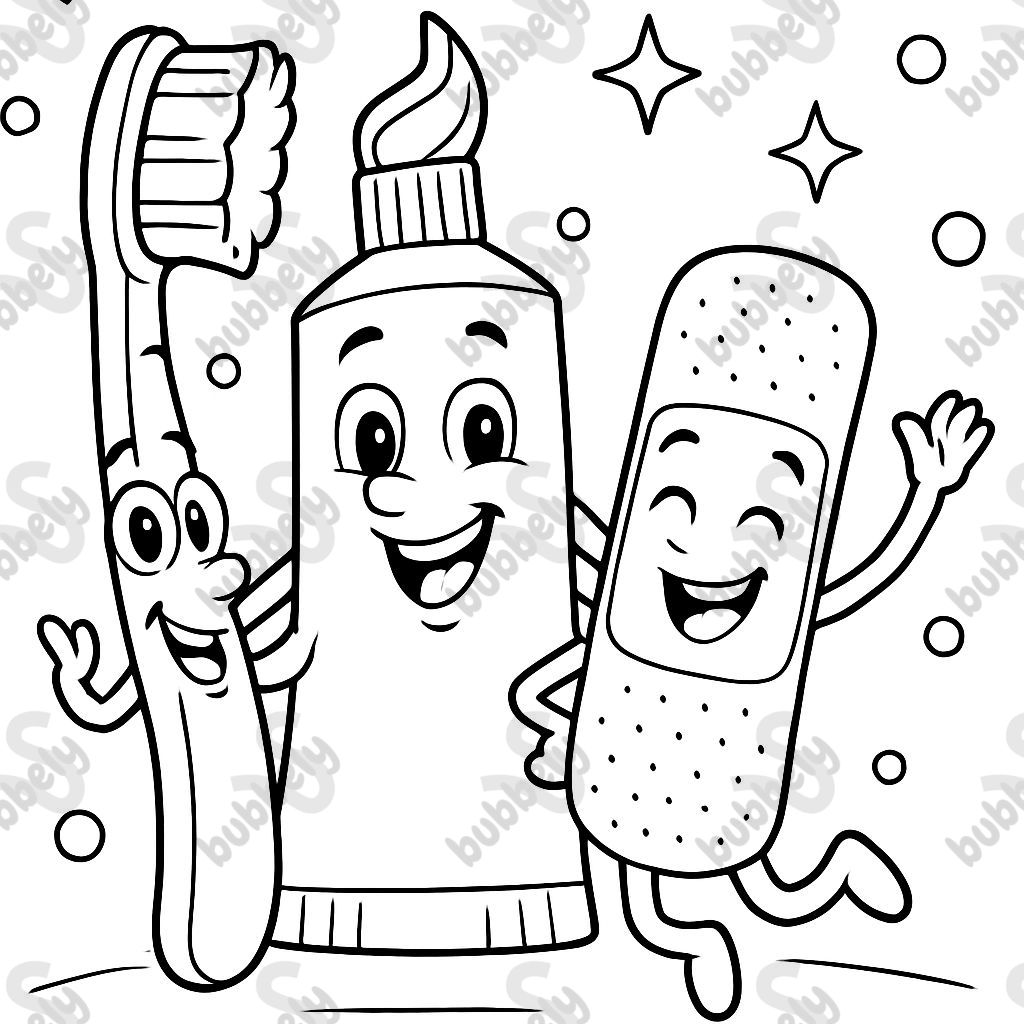 tooth brush and tooth paste and bandage tooth brush and tooth paste and bandage