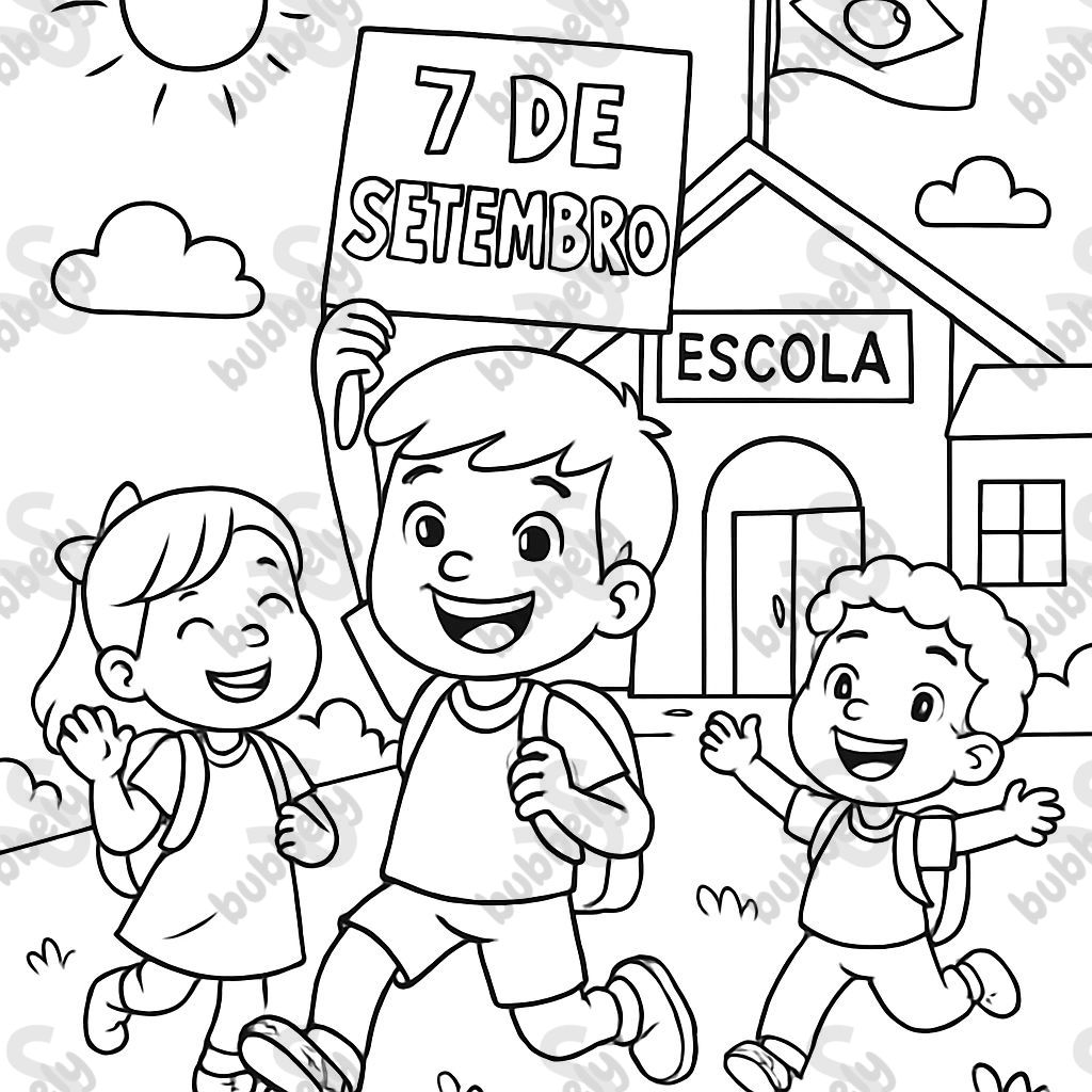 Zeichnung der Schule 7 de Setembro Zeichnung der Schule 7 de Setembro