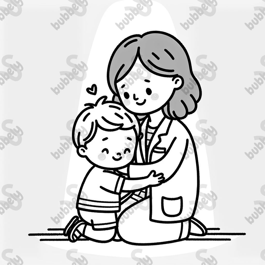 Caleb hugging his teacher Mrs. Bell Caleb hugging his teacher Mrs. Bell