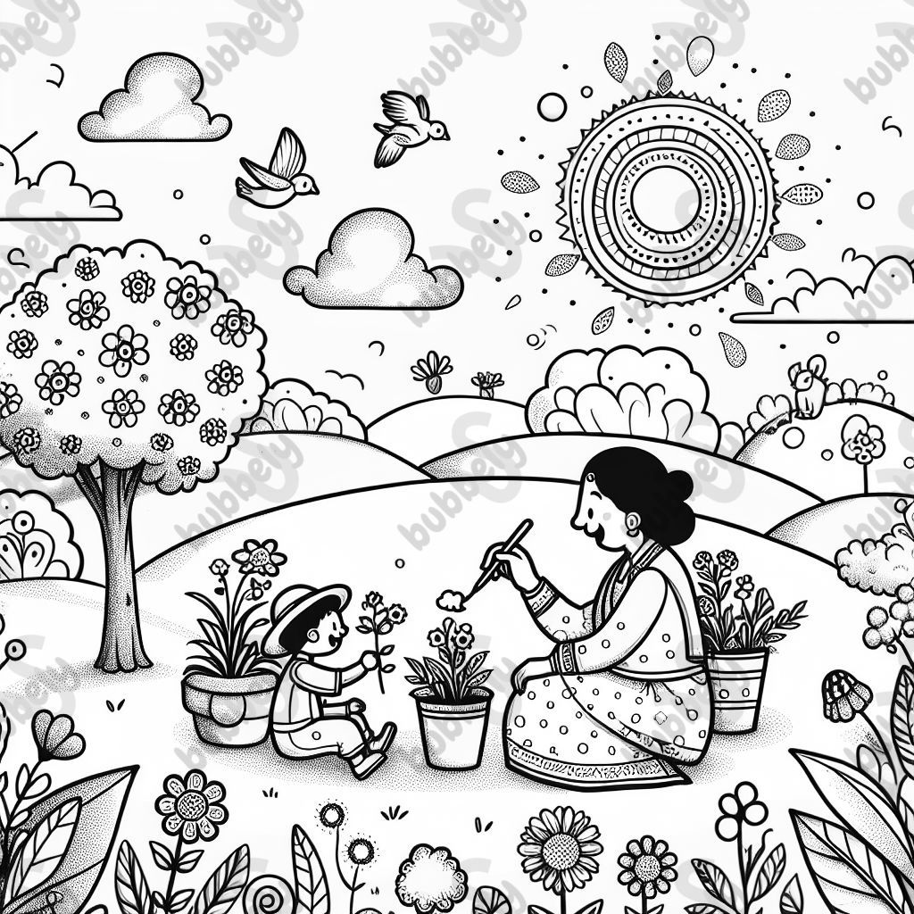 Happy Mother's Day card with cheerful designs and loving messages. Happy Mother's Day card with cheerful designs and loving messages.