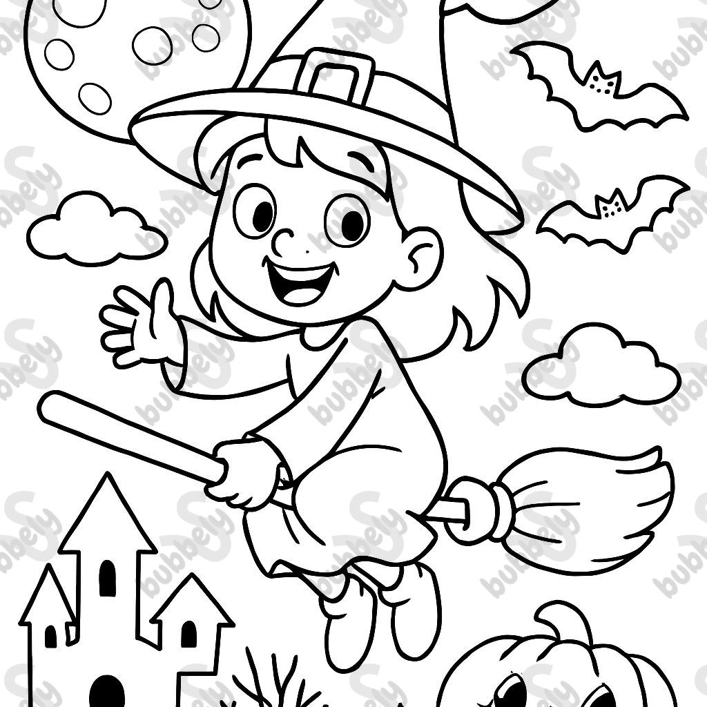 Hada como bruja en Halloween Hada como bruja en Halloween