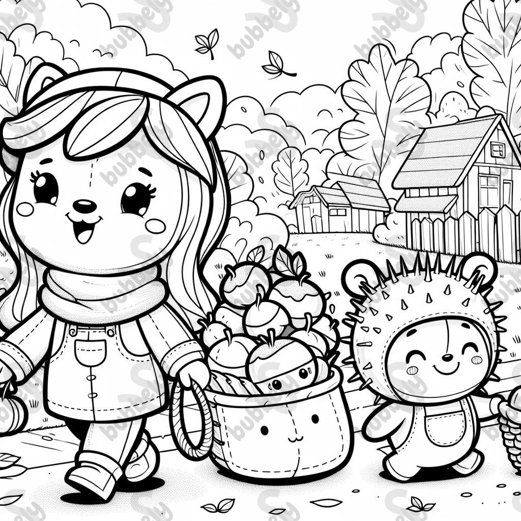 Eine kreative Darstellung von herbstlichen Kastanienmännchen, perfekt zum Ausmalen für Kinder. Eine kreative Darstellung von herbstlichen Kastanienmännchen, perfekt zum Ausmalen für Kinder.