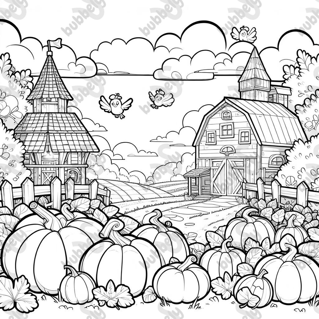 Un campo de calabazas lleno de diversión y creatividad para los niños. Un campo de calabazas lleno de diversión y creatividad para los niños.