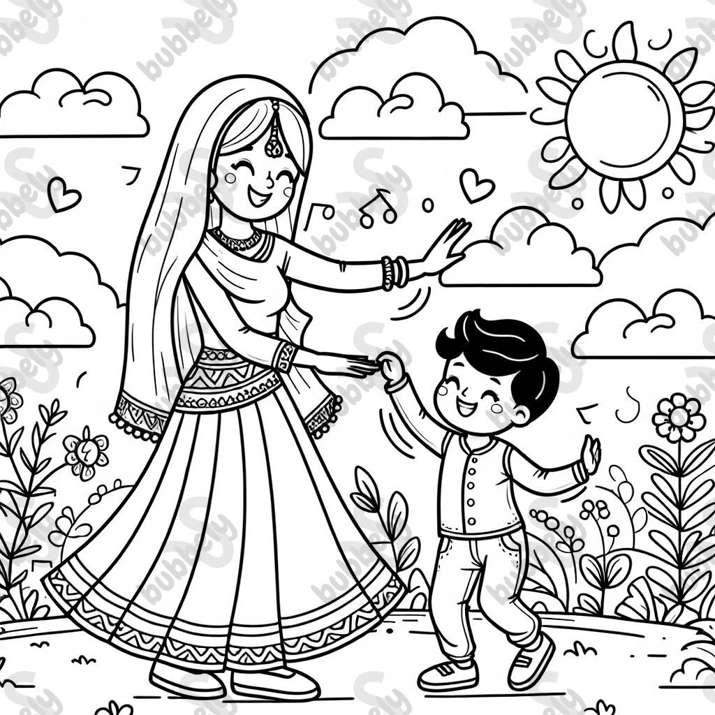 A mother dancing with her son. A mother dancing with her son.