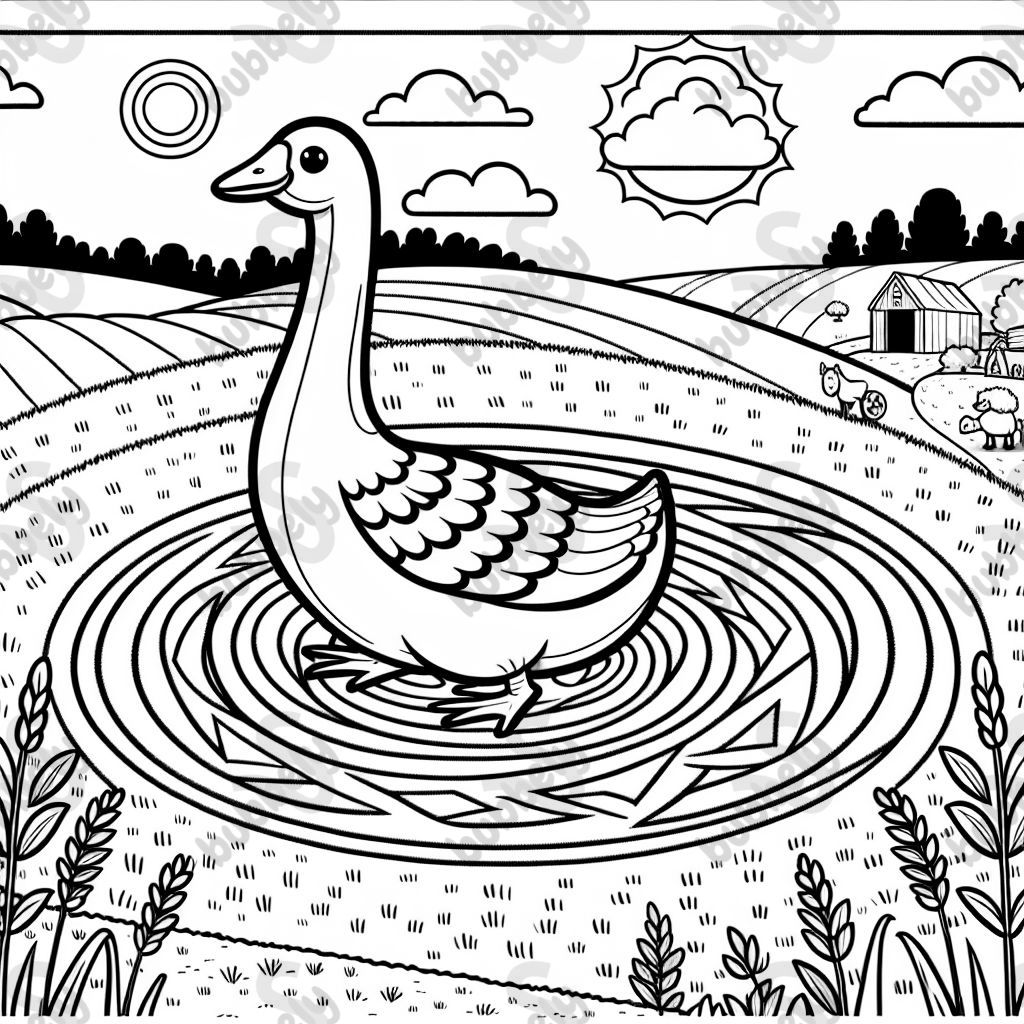 Círculos de cultivo de un ganso Círculos de cultivo de un ganso