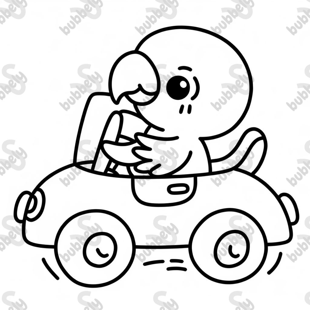 un loro conduciendo un auto un loro conduciendo un auto