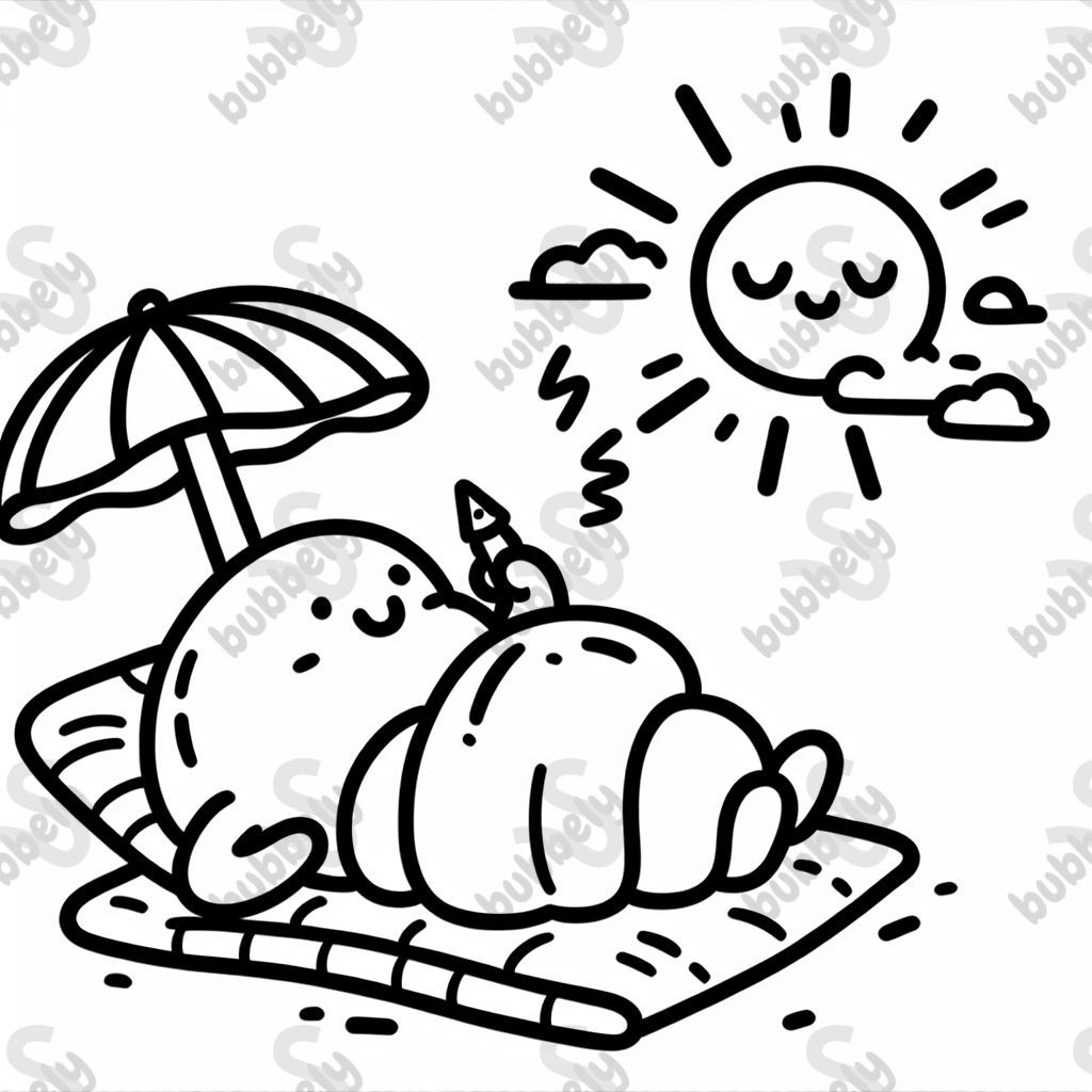 Croissant au soleil. Croissant au soleil.