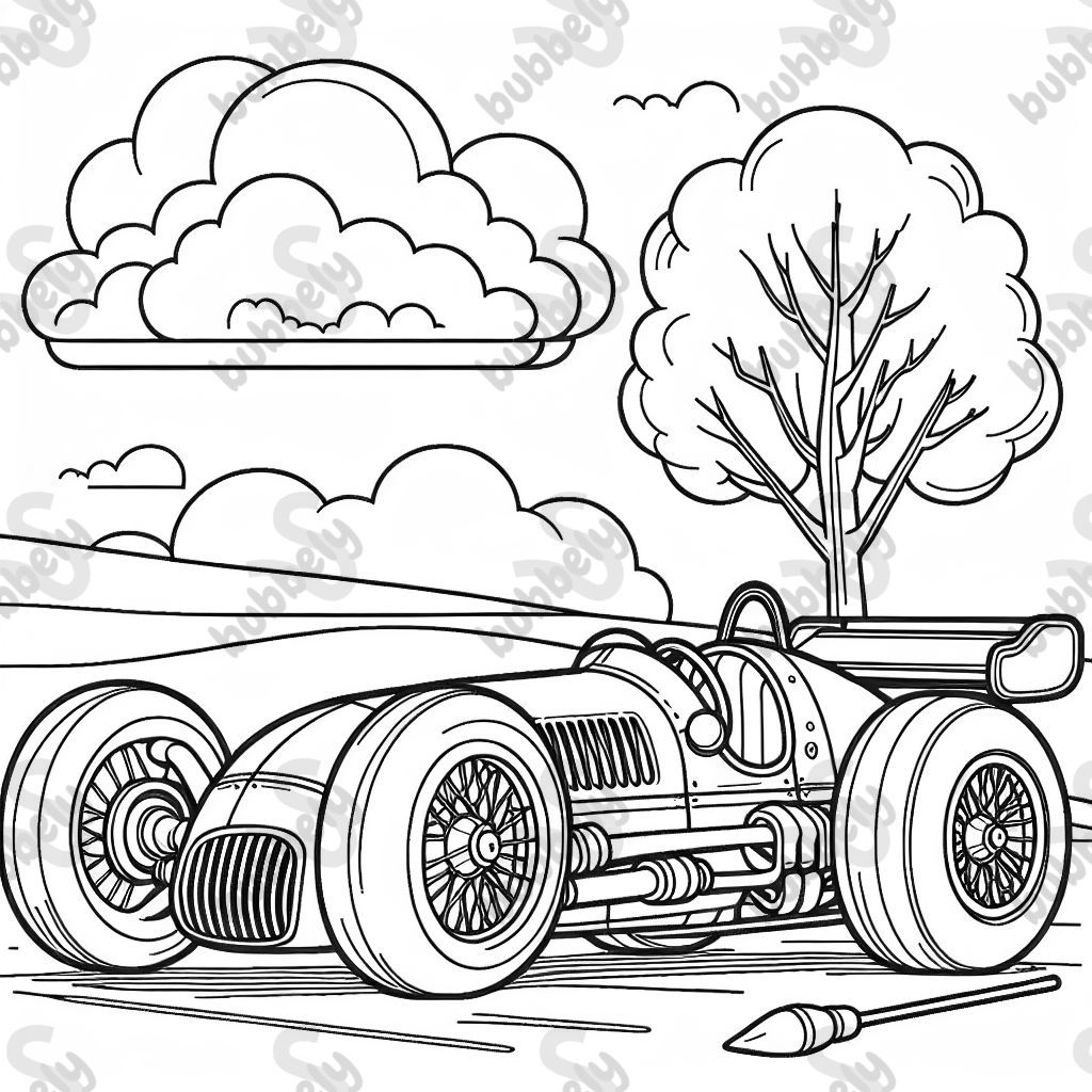 Un coche de carreras realista Un coche de carreras realista