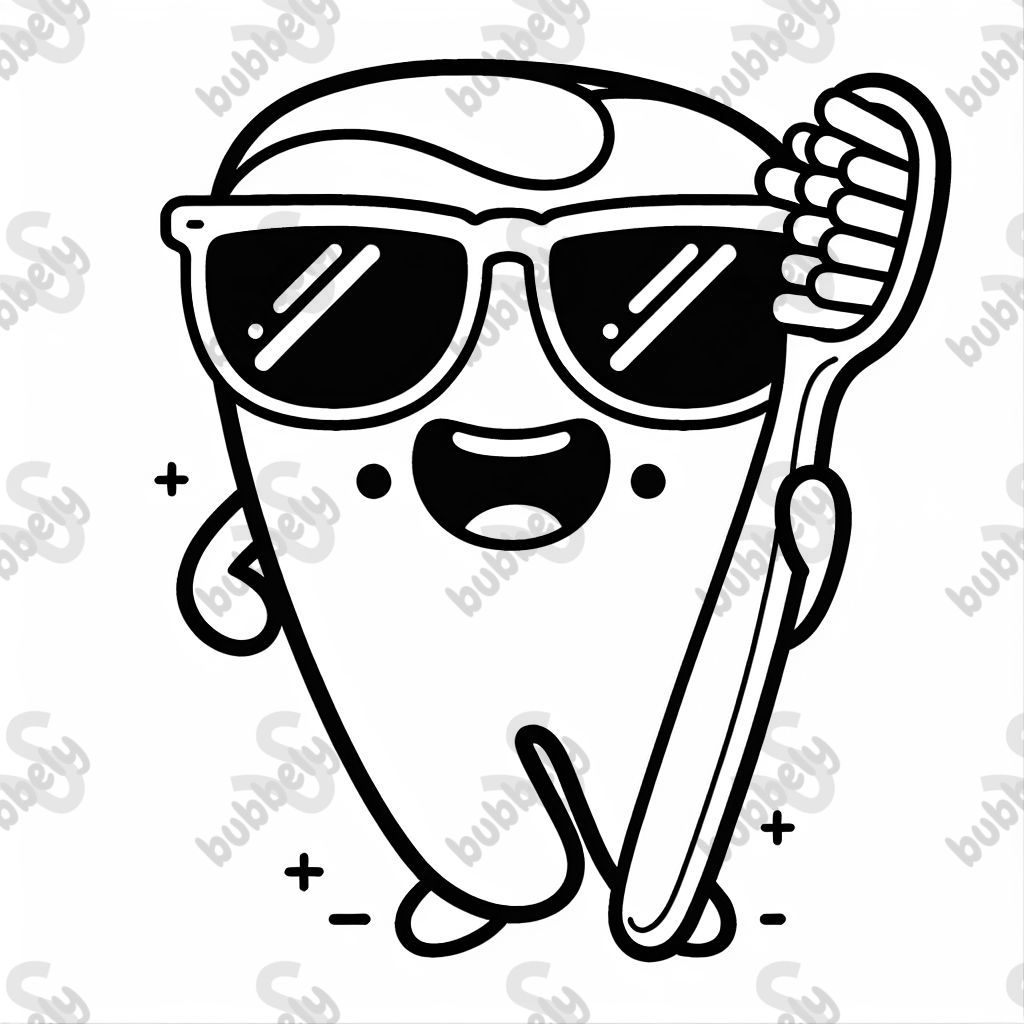 A toothbrush wearing sunglasses A toothbrush wearing sunglasses