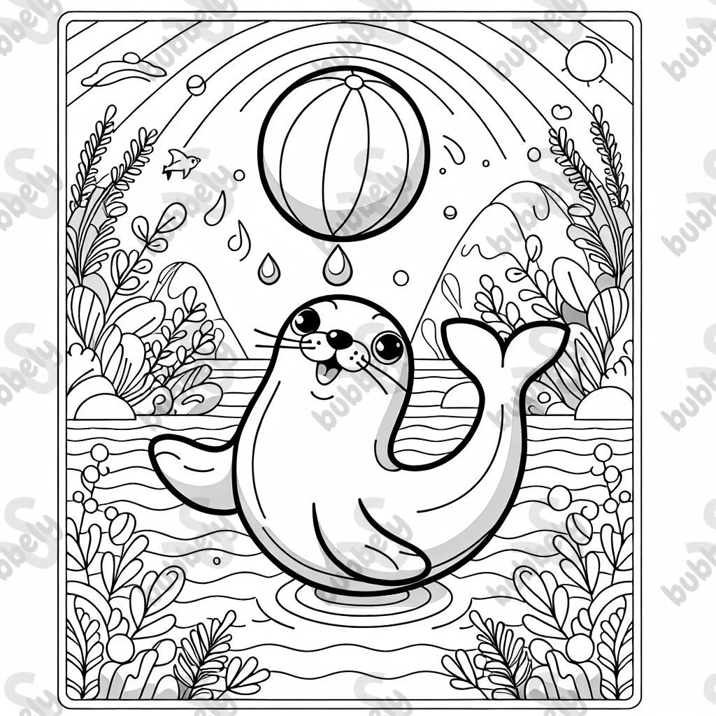 eine robbe die einen Ball auf der Nase balanciert eine robbe die einen Ball auf der Nase balanciert