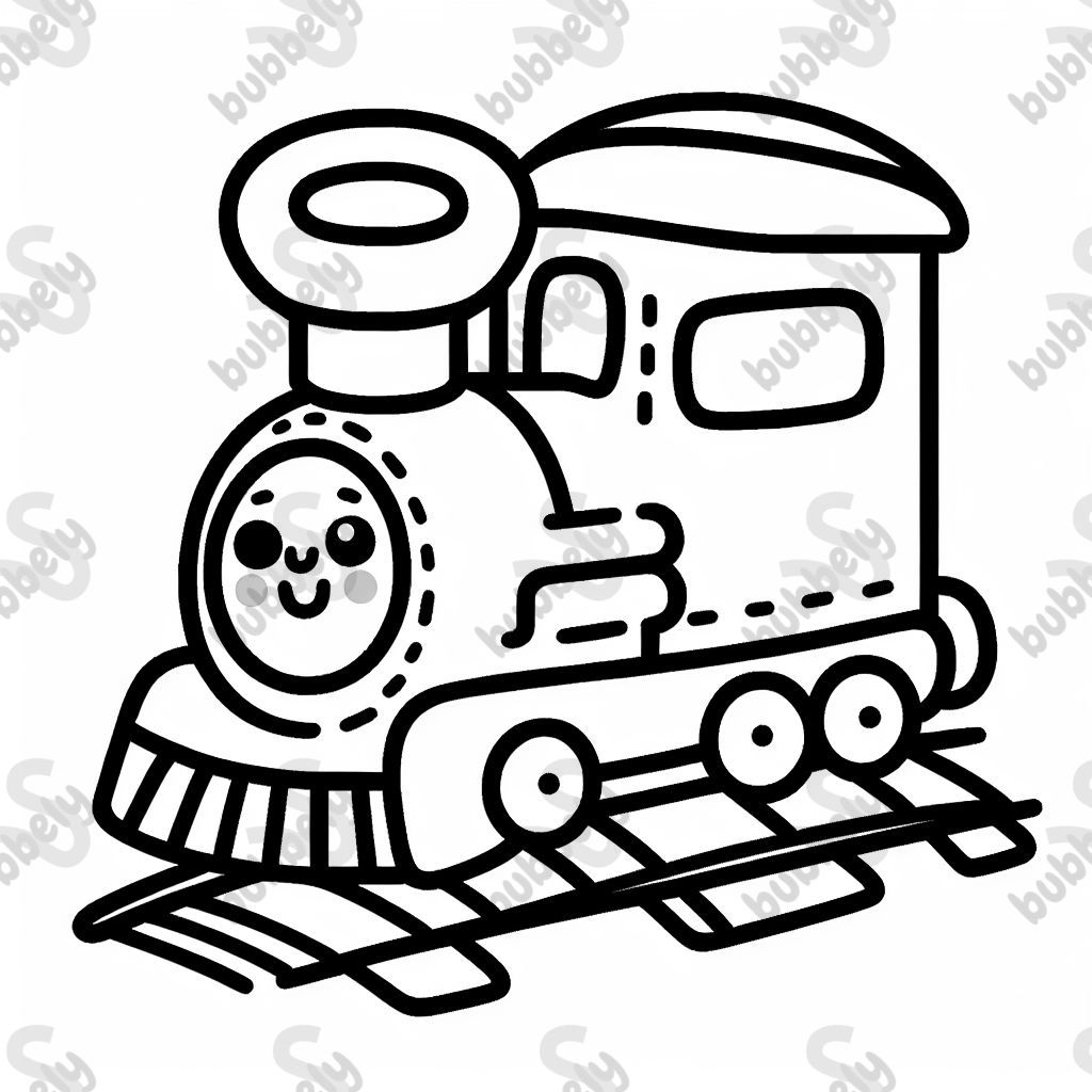 small locomotive with friendly face small locomotive with friendly face