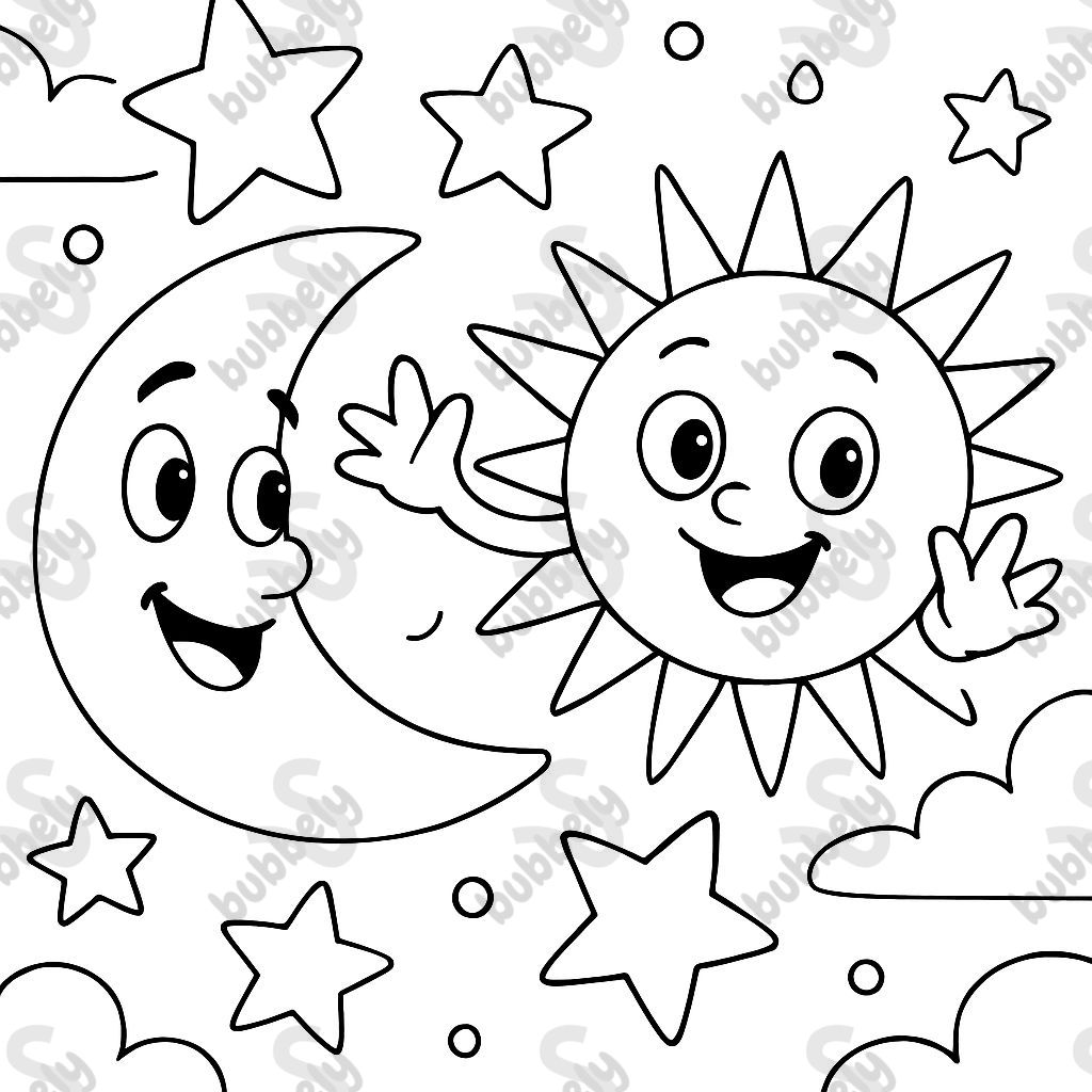 luna y estrellas y sol luna y estrellas y sol