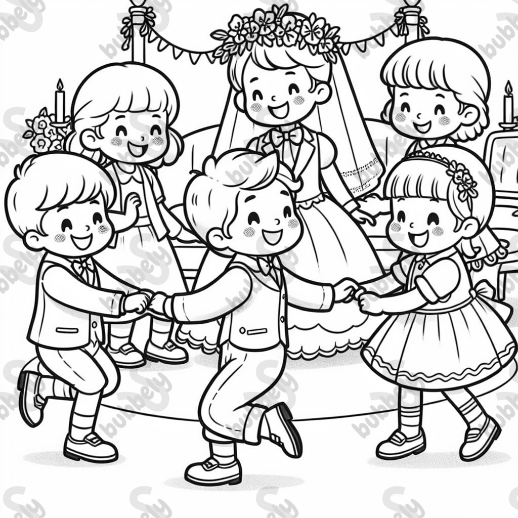 kids playing at a wedding kids playing at a wedding