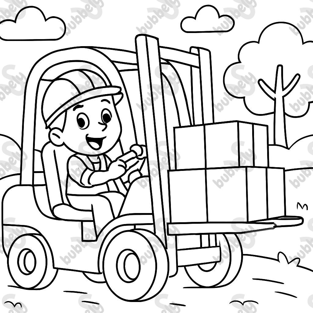 Alguien conduciendo un montacargas. Alguien conduciendo un montacargas.