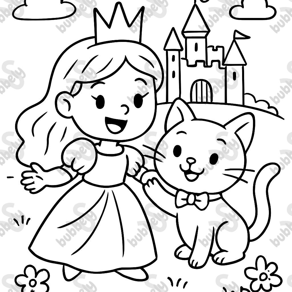 kitten avec une princesse kitten avec une princesse