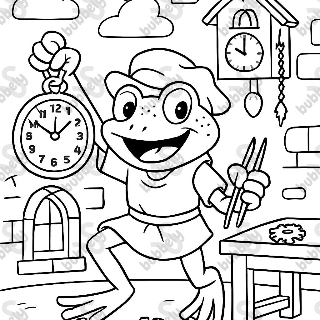 eine mittelalterliche Uhrenfrosch eine mittelalterliche Uhrenfrosch