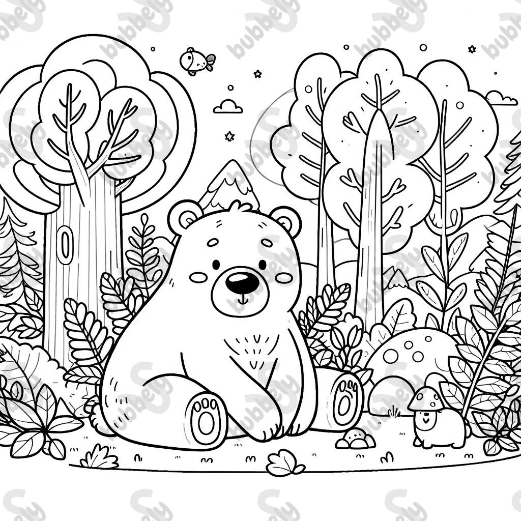 un ours polaire mignon assis dans les bois un ours polaire mignon assis dans les bois