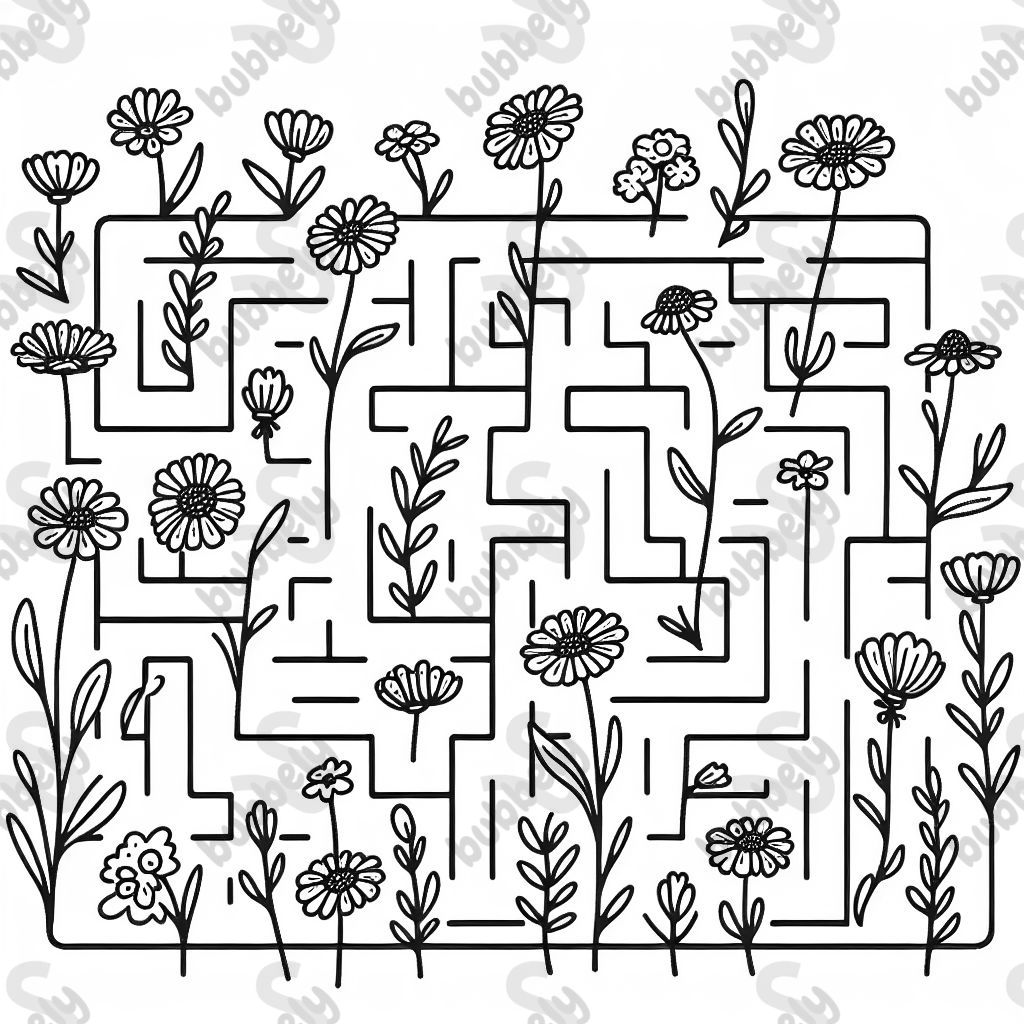 labyrinthe de fleurs sauvages