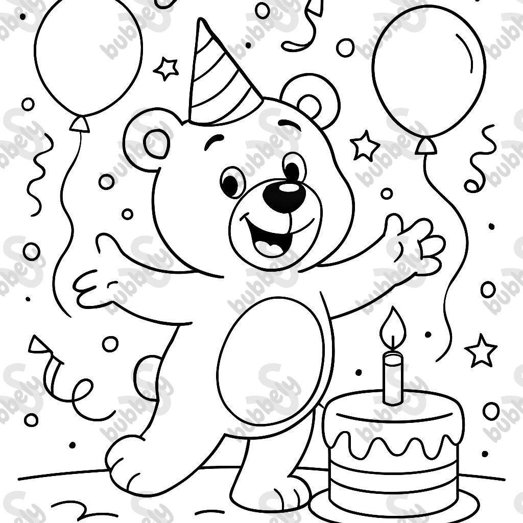 A birthday bear A birthday bear