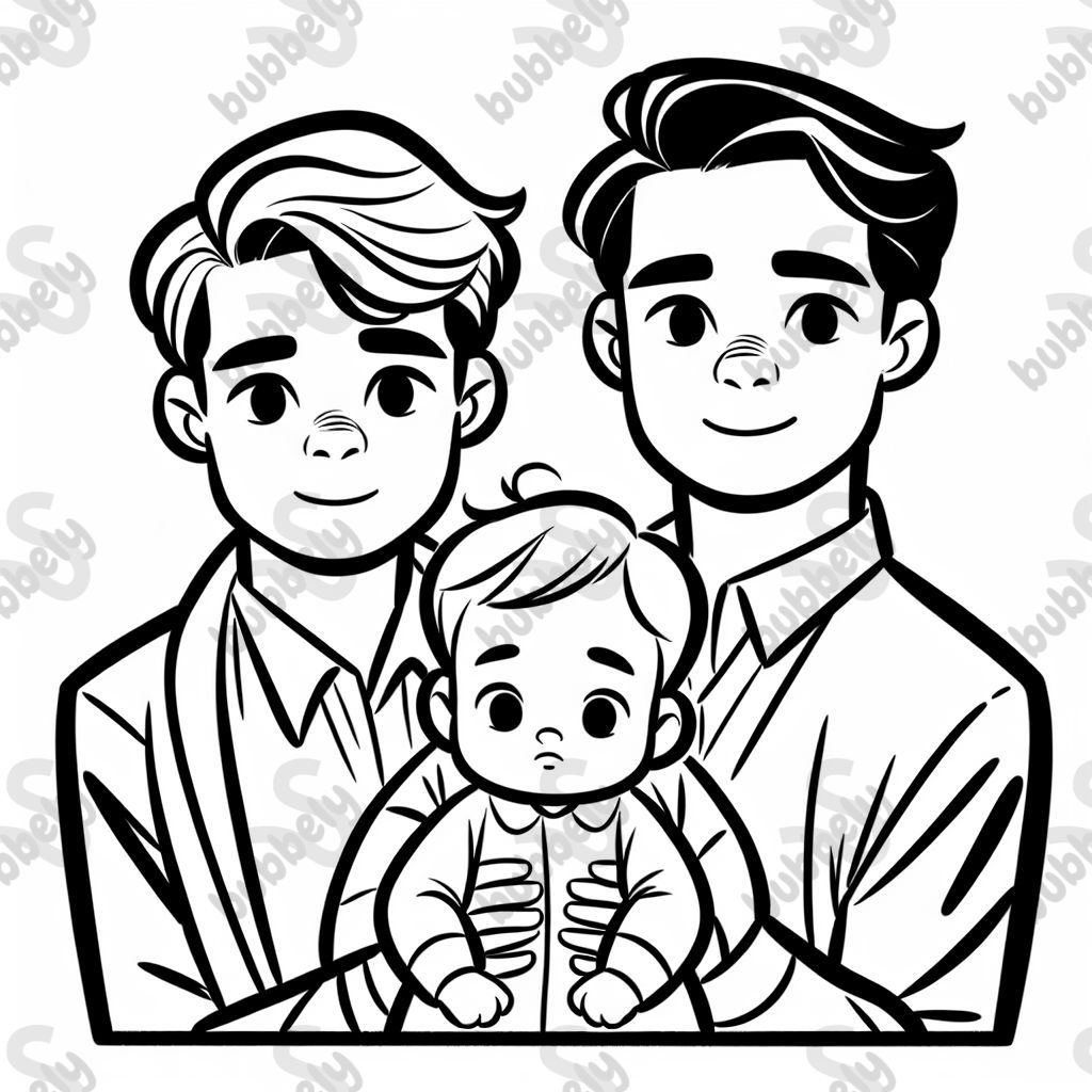 Two big brothers holding a baby Two big brothers holding a baby