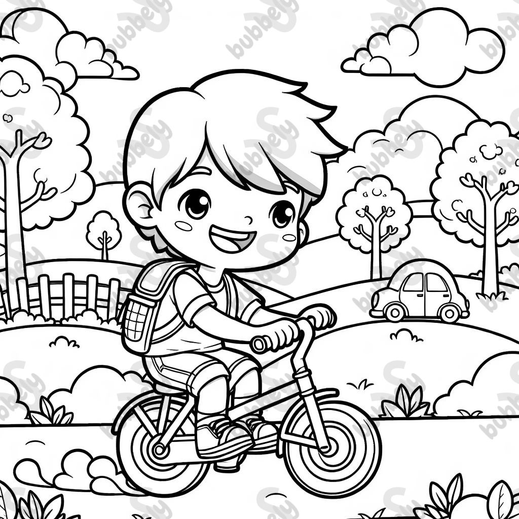 un niño pequeño montando en bicicleta un niño pequeño montando en bicicleta