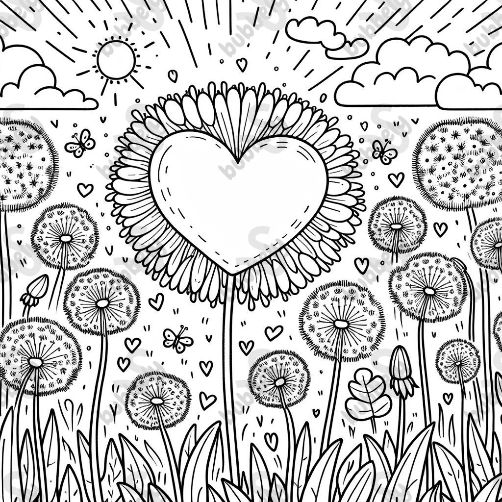 Un pissenlit en forme de cœur dans un champ de pissenlits plus petits. Il devrait être écrit : Il n'y a qu'un seul TOI ! Un pissenlit en forme de cœur dans un champ de pissenlits plus petits. Il devrait être écrit : Il n'y a qu'un seul TOI !