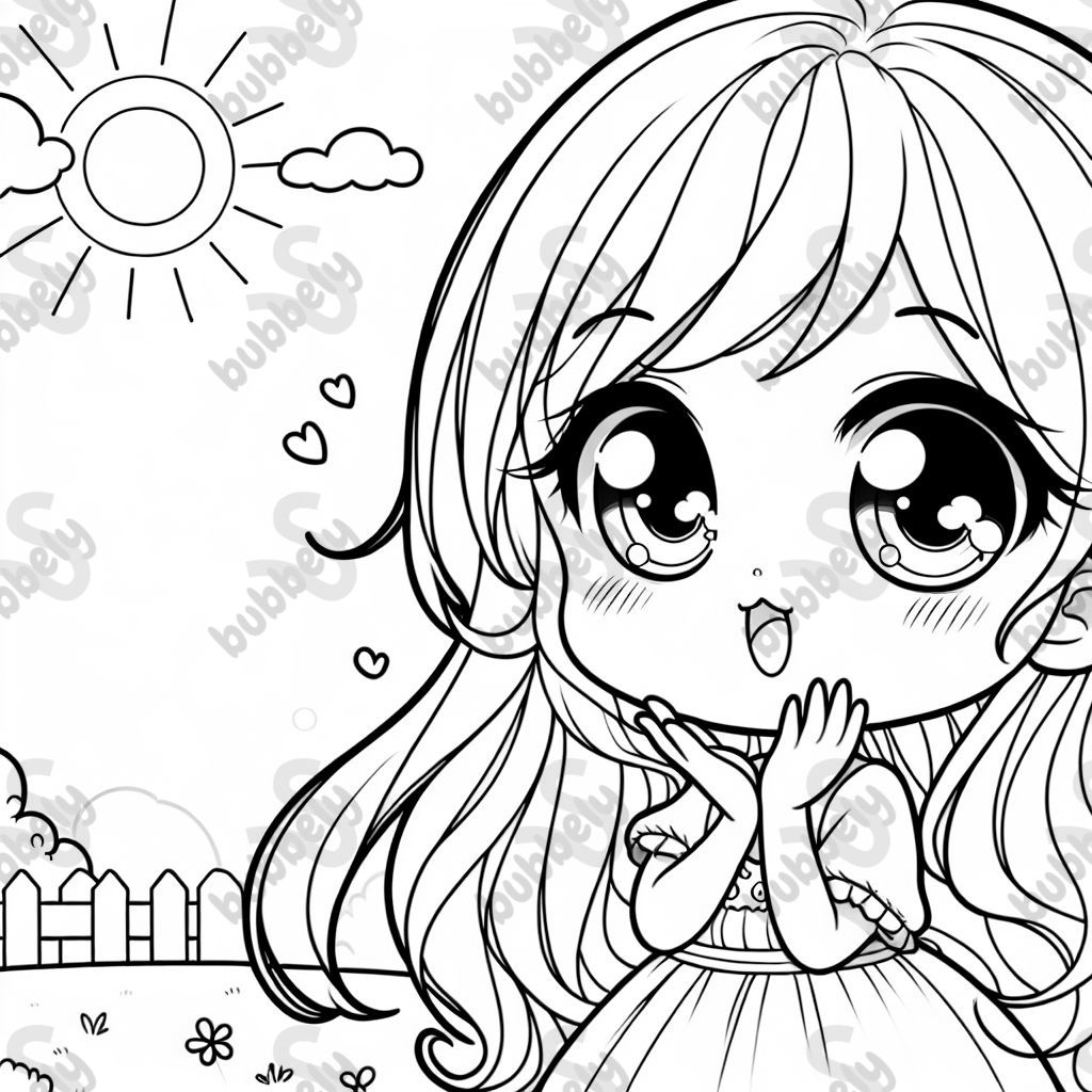 Una niña pequeña con grandes ojos suaves, sonriendo. Tiene el pelo largo y está enviando un beso. Una niña pequeña con grandes ojos suaves, sonriendo. Tiene el pelo largo y está enviando un beso.