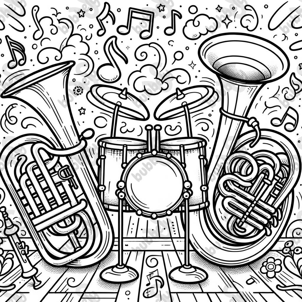 trumpeta, tuba, trombón