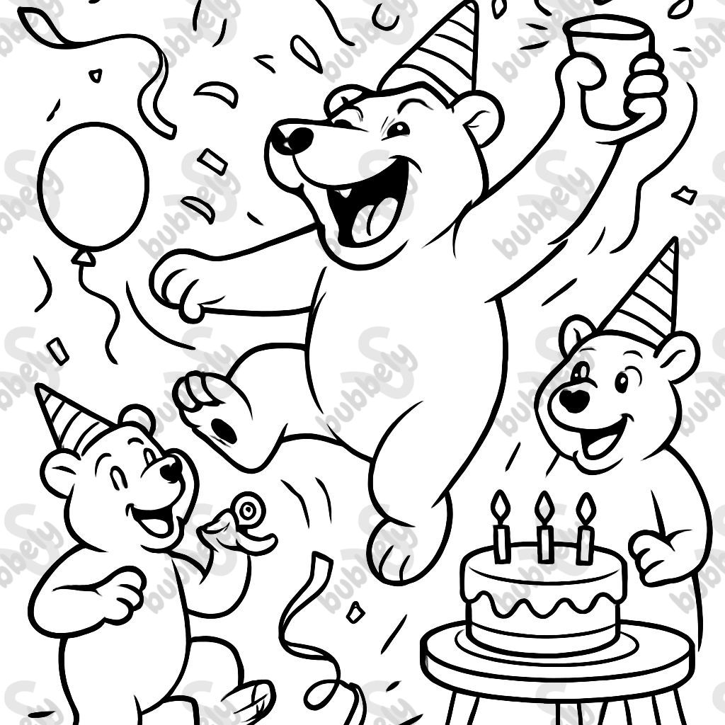 Bears at a party Bears at a party