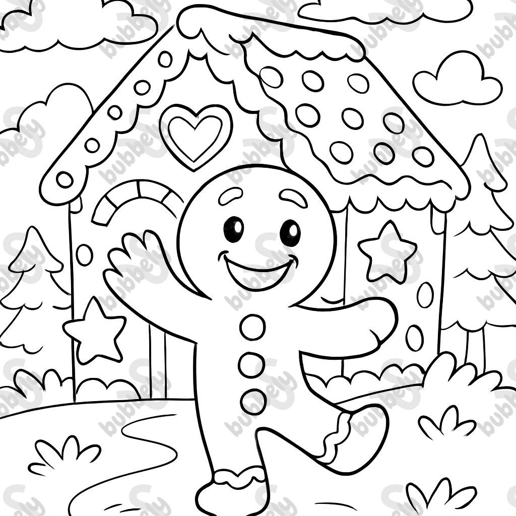 Lebkuchenmann vor lebkuchenhaus Lebkuchenmann vor lebkuchenhaus