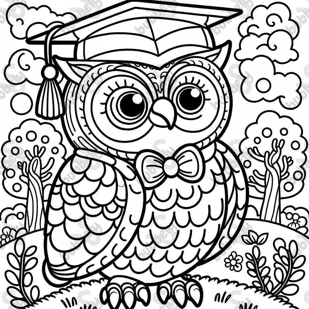 An owl in a graduation cap An owl in a graduation cap