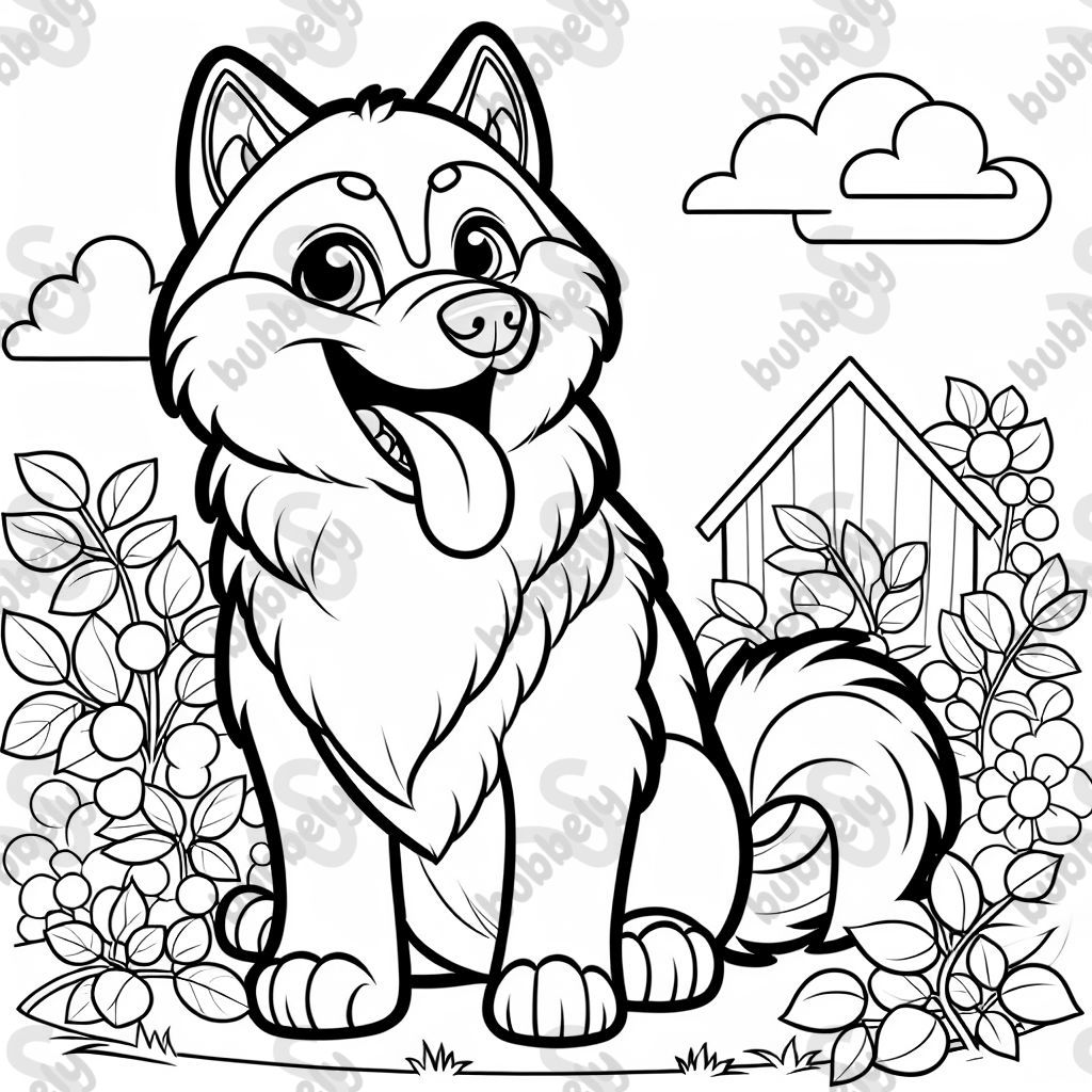 a siberian husky with its tongue sticking out