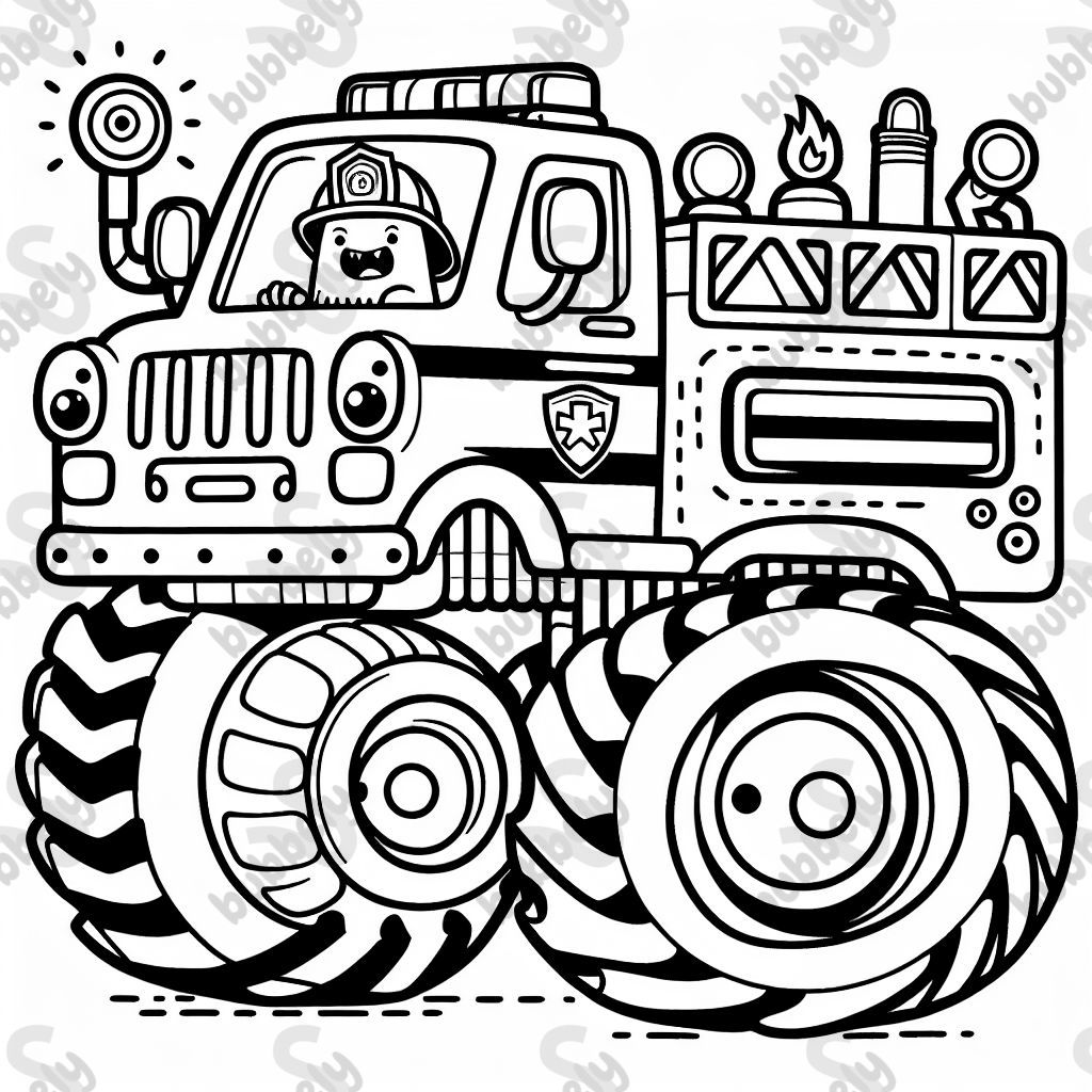 Fire Truck Monster Truck Fire Truck Monster Truck