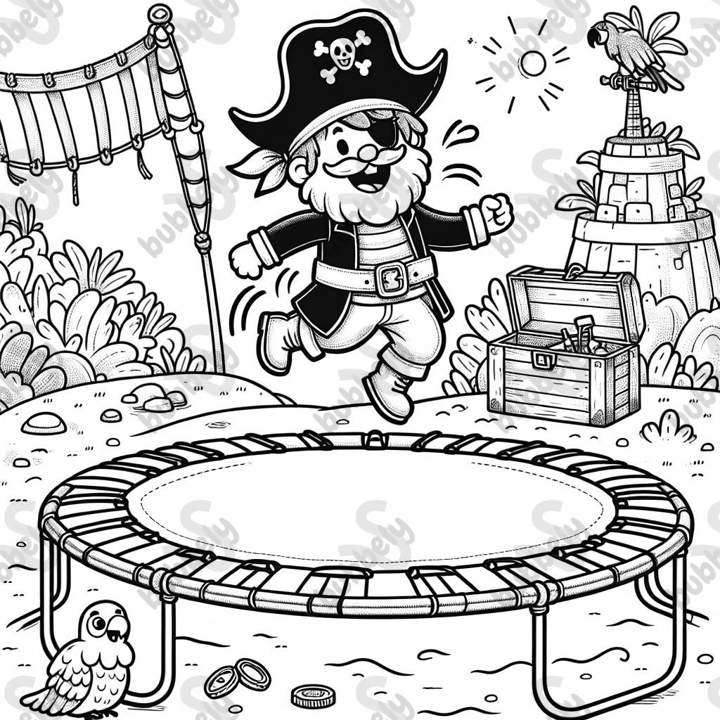 Pirate sur le trampoline Pirate sur le trampoline