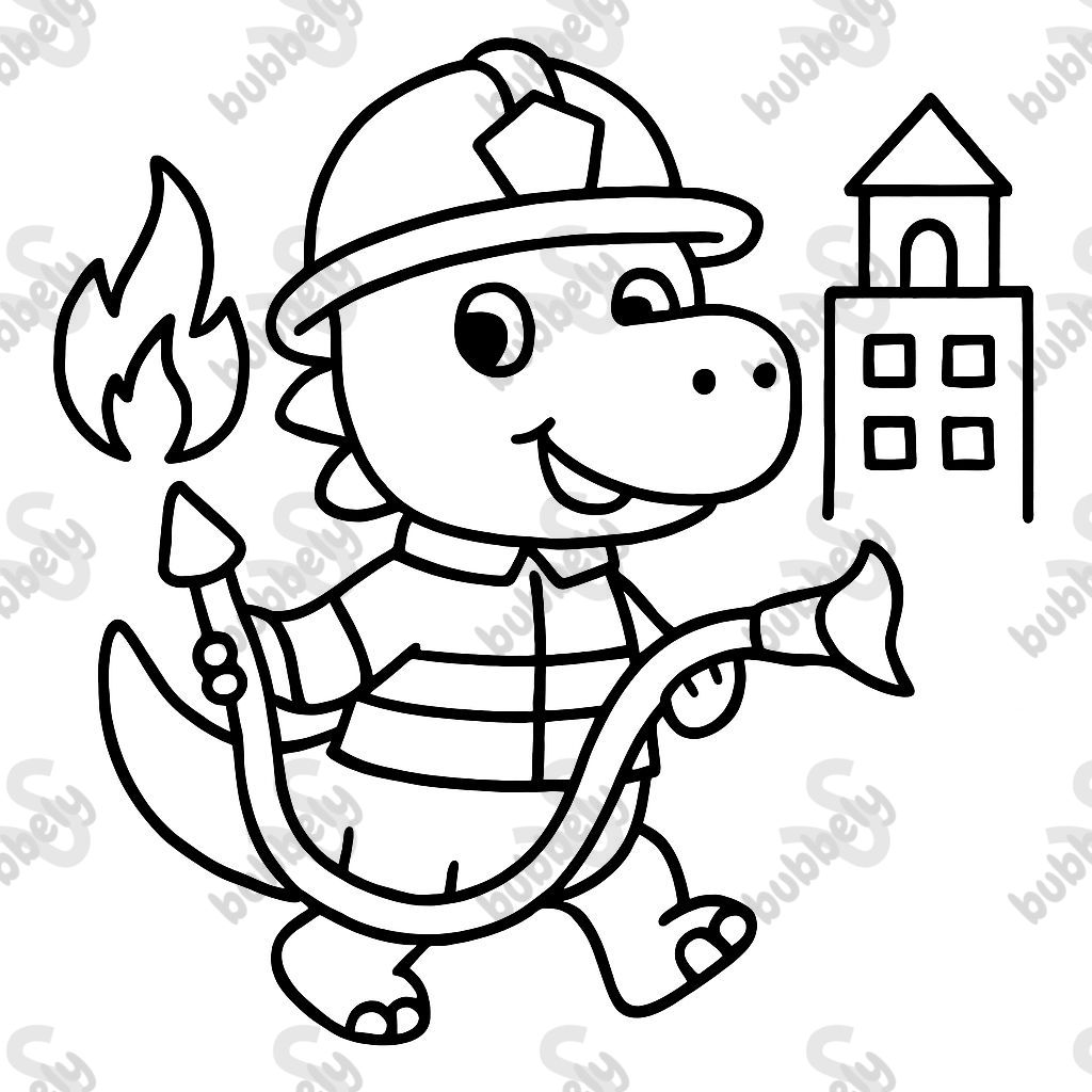 a dino as a firefighter a dino as a firefighter