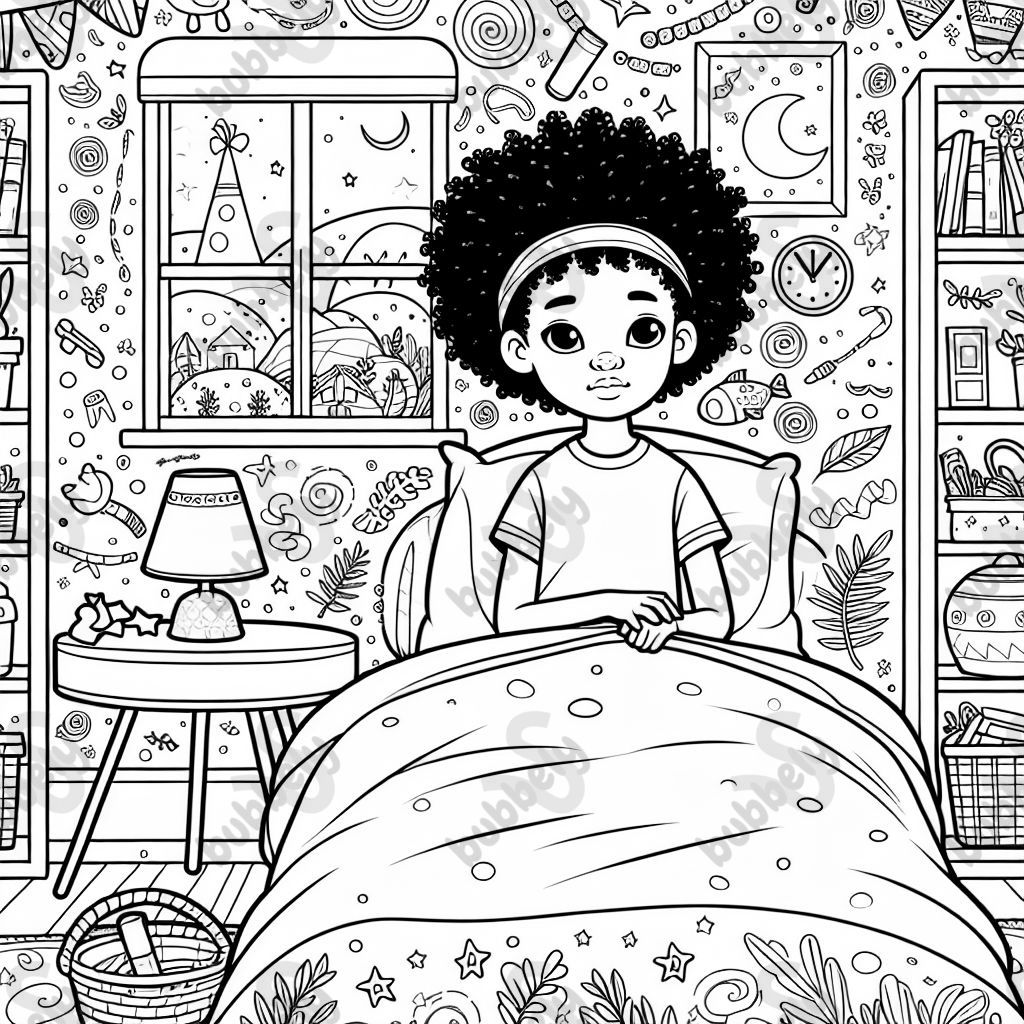 Ein Mädchen, das sich in ihrem Schlafzimmer entspannt. Ein Mädchen, das sich in ihrem Schlafzimmer entspannt.