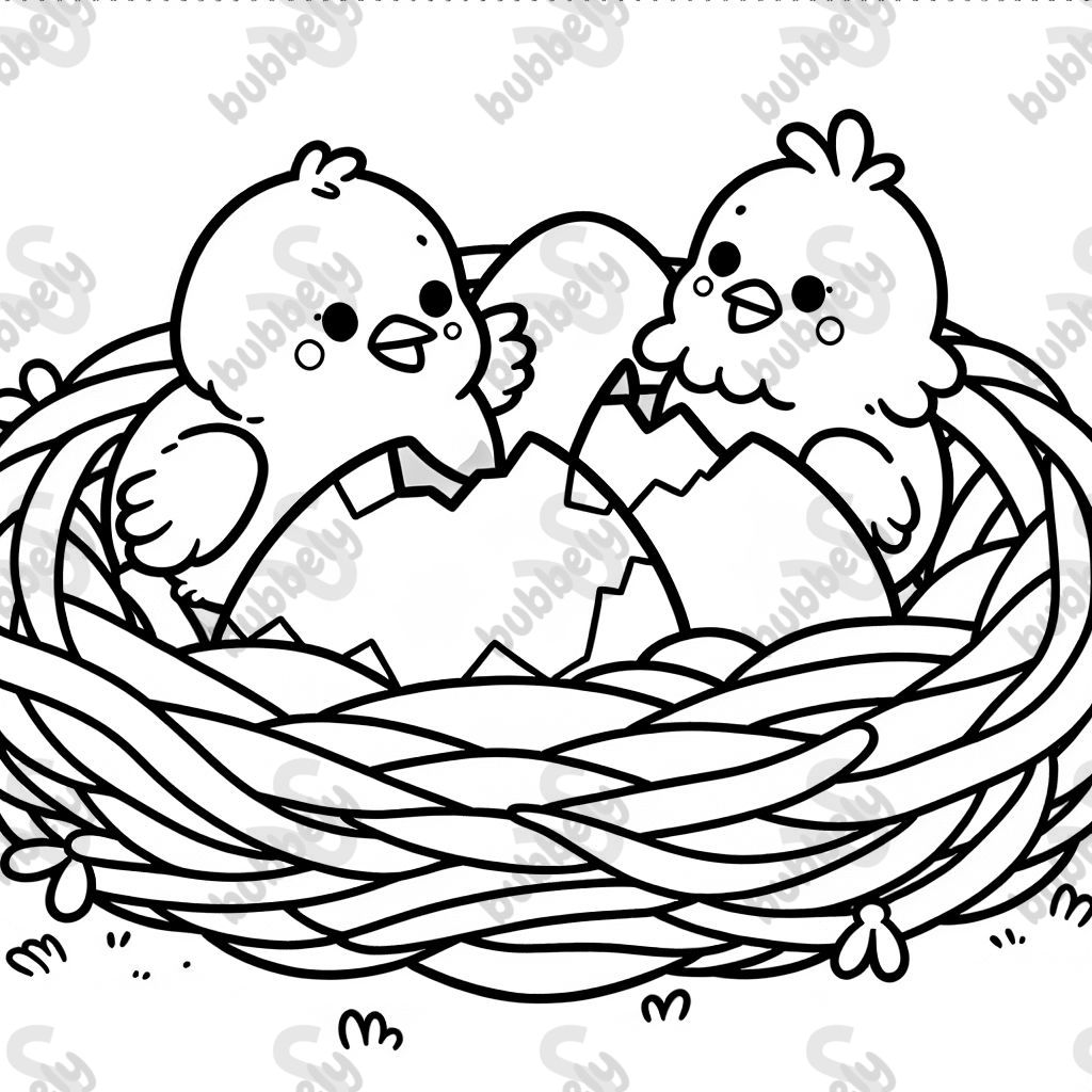 pollitos con nido pollitos con nido