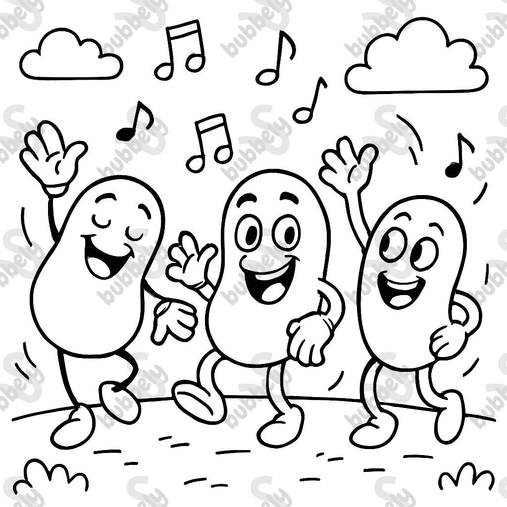 3 Bohnenfiguren tanzen 3 Bohnenfiguren tanzen